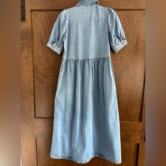 Aligne Gabriella Denim Zip Front Short Sleeve Dress - Picture 2 of 4